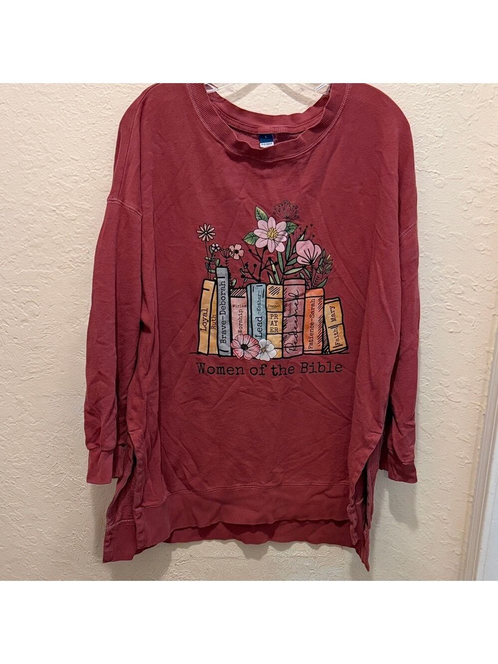 Sweatshirt Floral Book Design Women of the Bible cottagecore teacher